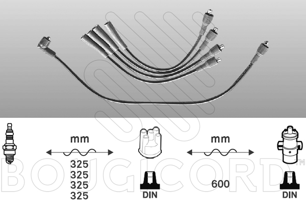 Ignition Cable Kit Daihatsu CHARMANT · Nissan CHERRY II Traveller · Nissan CHERRY II Coupe