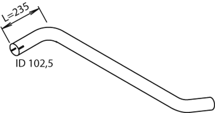 DINEX 21608 exhaust pipe