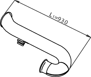 DINEX 21705 exhaust pipe