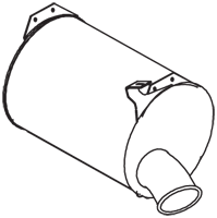 Soot filter/particles, exhaust system DINEX 22332