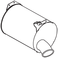 Soot filter/particles, exhaust system DINEX 22335