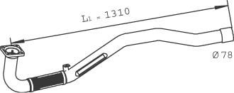 DINEX 29174 exhaust pipe
