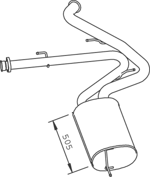 Rear Muffler Fiat DUCATO Van · Fiat DUCATO Bus · Peugeot BOXER Bus