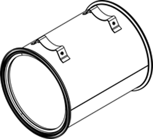 Soot filter/particles, DINEX 35002 exhaust system