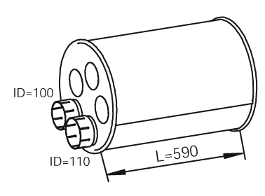 DINEX 49378 media silencer
