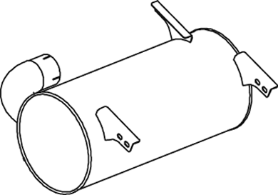 Central/posterior silencer DINEX 50370