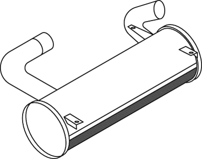 Central/posterior silencer DINEX 50377