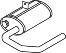 Central/posterior silencer DINEX 50402