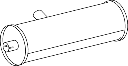 Central/posterior silencer DINEX 50410