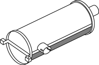 Central/posterior silencer DINEX 50433