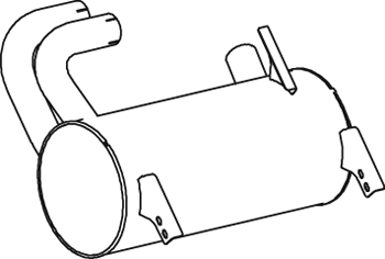 Central/posterior silencer DINEX 50458