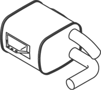 Central/posterior silencer DINEX 50461