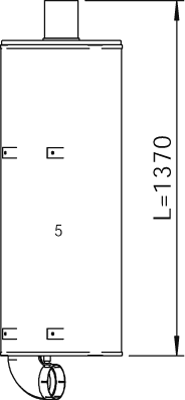 Central/posterior silencer DINEX 50473