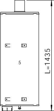 Central/posterior silencer DINEX 50499