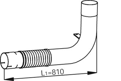 DINEX 54111 exhaust pipe