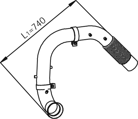 DINEX 54191 exhaust pipe