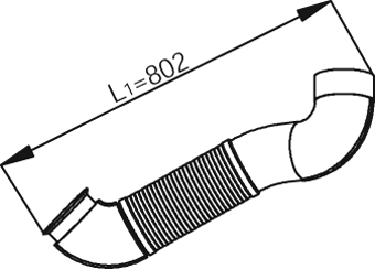 DINEX 54197 exhaust pipe