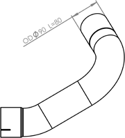 DINEX 54503 exhaust pipe