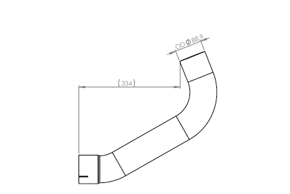 DINEX 54505 exhaust pipe