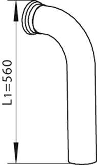 DINEX 55101 exhaust pipe