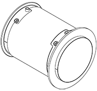 Soot filter/particles, exhaust system DINEX 58034