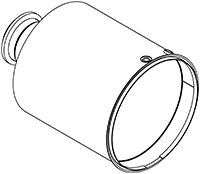 Soot filter/particles, DINEX exhaust system 58048