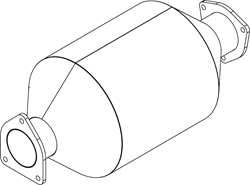 Soot filter/particles, DINEX 65009 exhaust system