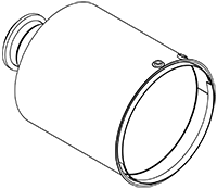 Soot filter/particles, DINEX 65029 exhaust system