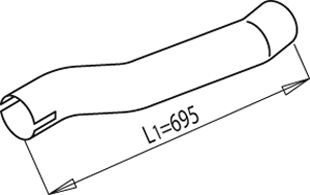 DINEX 68247 exhaust pipe