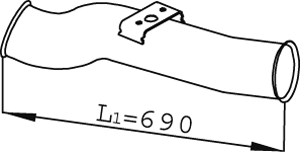 DINEX 68265 exhaust pipe