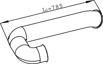 DINEX 68713 exhaust pipe