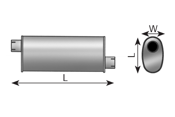 Central/posterior silencer DINEX 70324