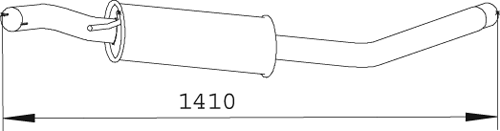 Centre Muffler Vw TRANSPORTER T4 Bus · Vw TRANSPORTER T4 Van · Vw TRANSPORTER T4 Platform/Chassis (70E, 70L, 70M, 7DE, 7DL, 7D