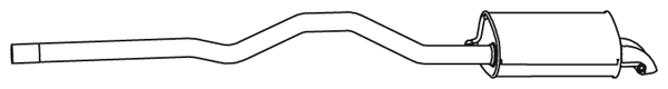 Rear Muffler Vw TRANSPORTER T5 Platform/Chassis (7JD, 7JE, 7JL, 7JY, 7JZ, 7F · Vw TRANSPORTER T5 Bus · Vw TRANSPORTER T5 Van