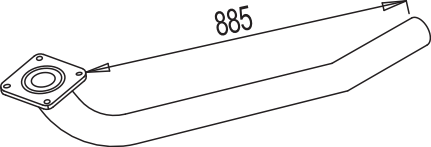 DINEX 80189 exhaust pipe
