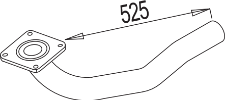 DINEX 80290 exhaust pipe