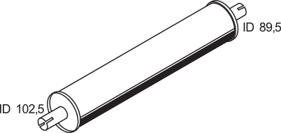 Central/posterior silencer DINEX 80310