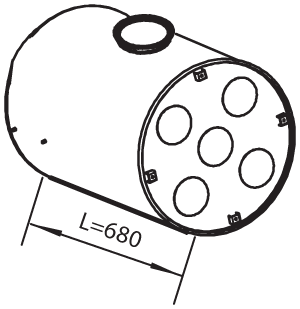 Central/posterior silencer DINEX 80403
