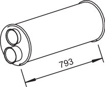 Central/posterior silencer DINEX 80409