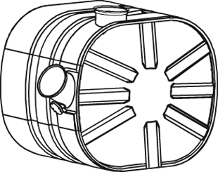 Central/posterior silencer DINEX 80437