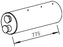 DINEX 80448 media silencer