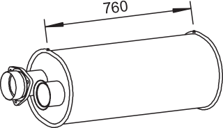 Central/posterior silencer DINEX 80460
