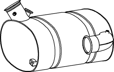 Central/posterior silencer DINEX 80471
