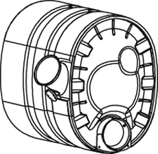 Central/posterior silencer DINEX 80474