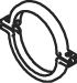 Fixing part, DINEX exhaust system 80929