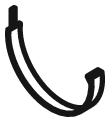 Fixing part, DINEX exhaust system 80969