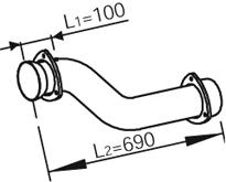 DINEX 82162 exhaust pipe