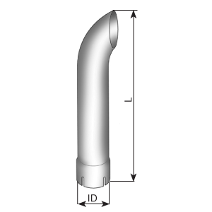Exhaust tube, universal DINEX 89699