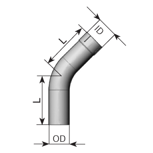 Exhaust tube, universal DINEX 92076