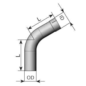 Exhaust tube, universal DINEX 92370